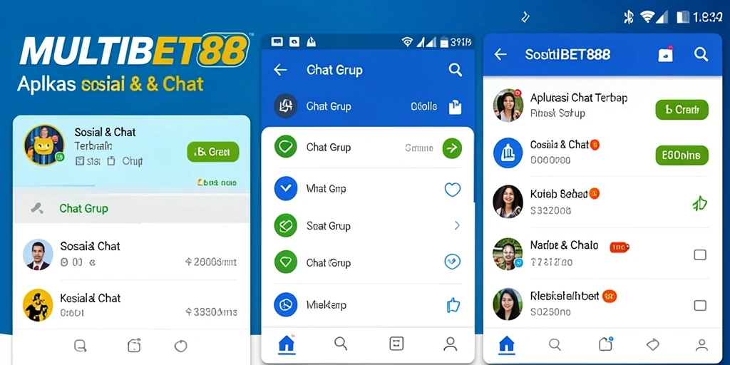 Antarmuka aplikasi Chat Grup MULTIBET88 yang menarik dan interaktif.