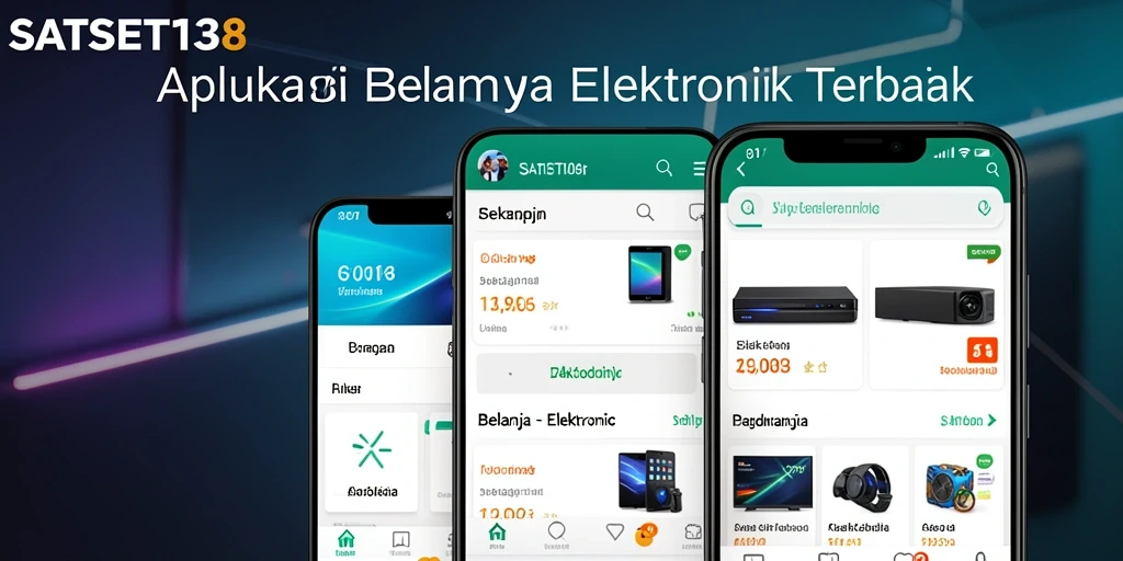 Tampilan antarmuka utama aplikasi SATSET138 untuk belanja elektronik.
