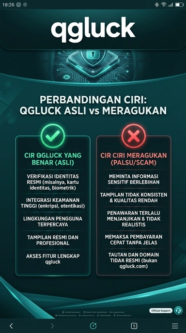 Tampilan kanal resmi qgluck